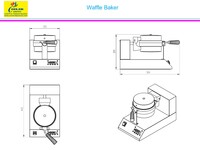 NSF Electric Commercial Waffle Machine Maker WB-03D