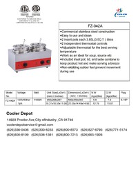 NSF Countertop Soup Warmer Two Flavor FZ-042A