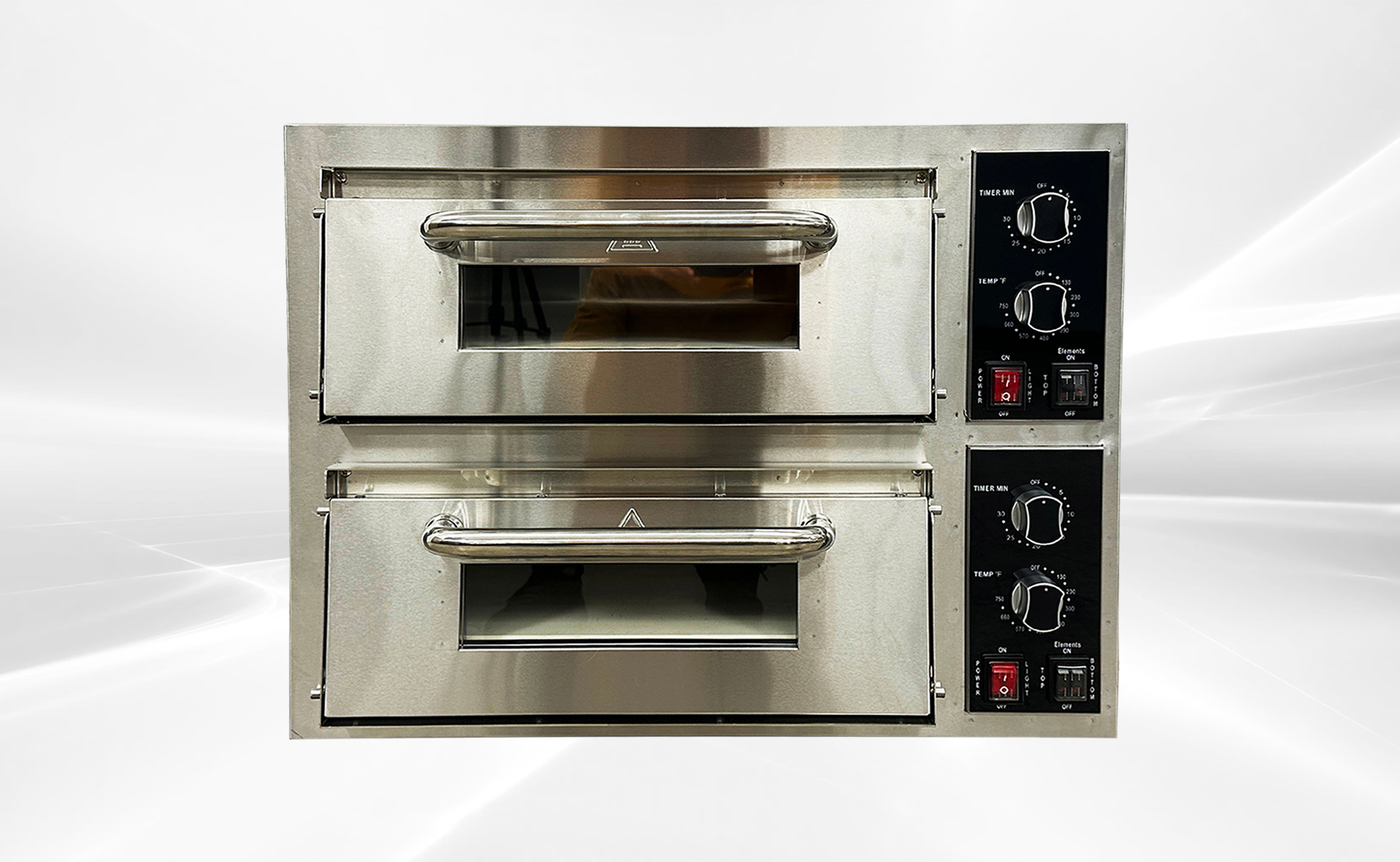 Double Deck Countertop Pizza Oven Two Chambers NSF FP-17A