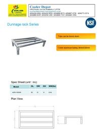 Commercial 36 ins Aluminum Dunnage Rack ADR-183608