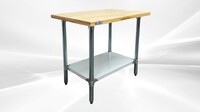 NSF Maple Wood Top Worktable 36W x 24D x34H ins WTSG-2436-M