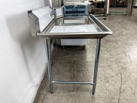 NSF Soiled Dish Table 48W x 30D x45H inches HN-DTS48L