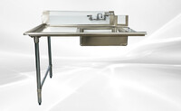 NSF Soiled Dish Table 48W x 30D x45H inches HN-DTS48L