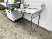 NSF Soiled Dish Table 48W x 30D x45H inches HN-DTS48R
