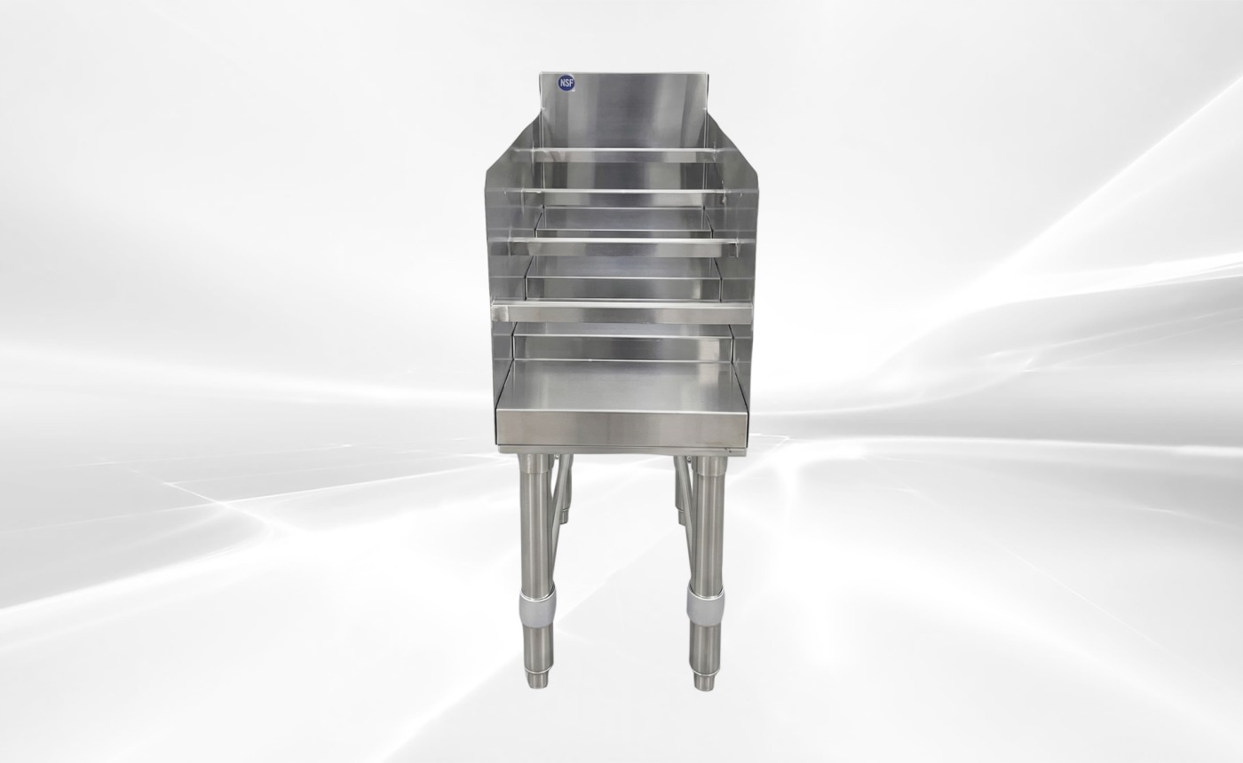 23 x 12 ins 4 Tiered S S Liquor Display Rack CS-D-2312