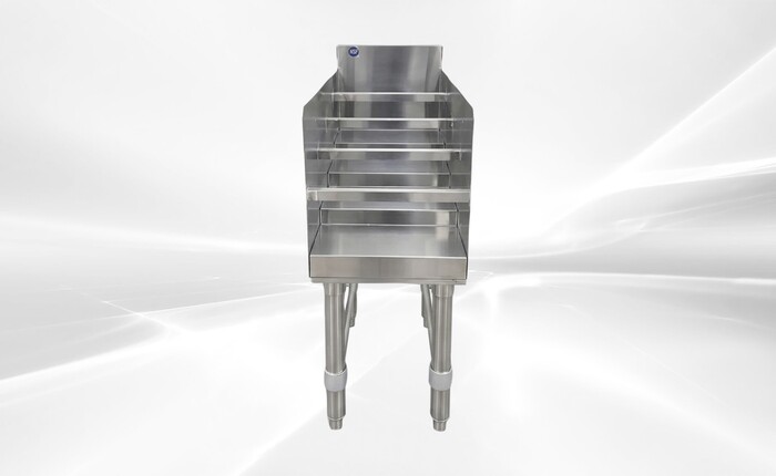 23 x 12 ins 4 Tiered S S Liquor Display Rack CS-D-2312