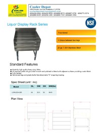 23 x 24 ins 4 Tiered Liquor Display Rack LDR-2224-320 CS-D-2324