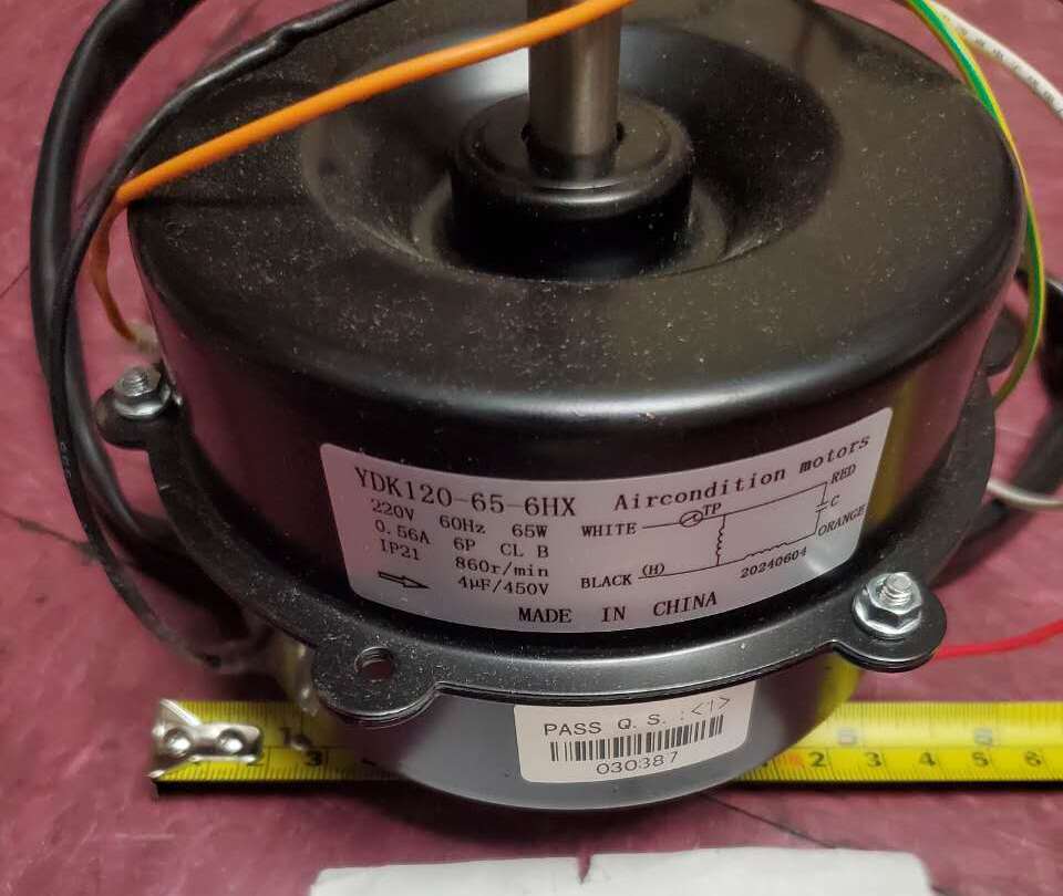 [Parts] HGZ-400S Electric Aircondition Motor YDK 120-65-6XW