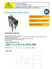 23 x 12 ins Underbar Blender Station CS-BS-2312 HN-BS-994-BSCS