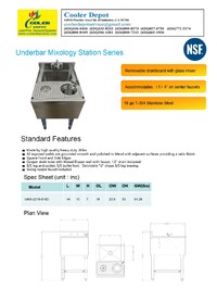 23x18 ins Mixology Station with Sink CS-HS-2318-G HS-BS1T14107