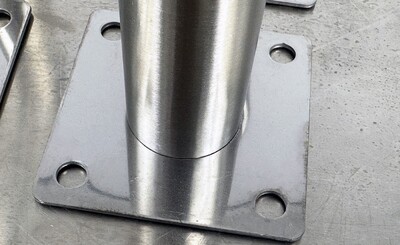 Deep fryer Adjustable Leg Installation plate 4 piece AL4