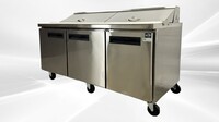 NSF Sandwich Prep Table Top Two Door Refrigerator ESP71