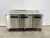 NSF Sandwich Prep Table Top Two Door Refrigerator ESP71