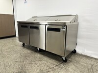 NSF Sandwich Prep Table Top Two Door Refrigerator ESP71