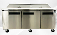 NSF Sandwich Prep Table Top Two Door Refrigerator ESP71