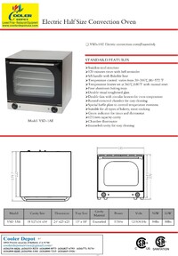 NSF Commercial Electric Convection Oven Half Size YSD-1AE