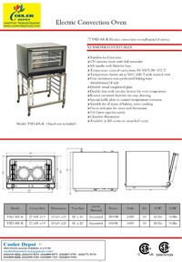NSF Commercial Electric Convection Oven Full Size YSD-8A-K