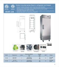 NSF Reach-In RestaurantOne Door Refrigerator KR-23B1