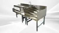 NSF 66 ins Stainless Steel Combination Cocktail Station FS301224