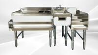 NSF Stainless S Combination Cocktail Station 54 ins FS30UH1212
