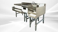 NSF Stainless S Combination Cocktail Station 54 ins FS30UH1212