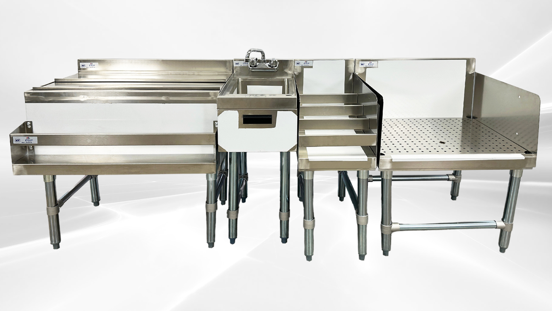 NSF Stainless S Combination Cocktail Station 78 ins FS30UH121224