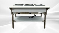 ETL 3 plate warmer and dry steam table 120v NH-3-120