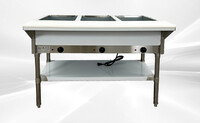 ETL 3 plate warmer and dry steam table 120v NH-3-120