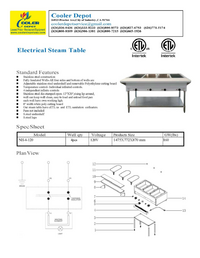 ETL 4 plate warmer and dry steam table 110v NH-4-120