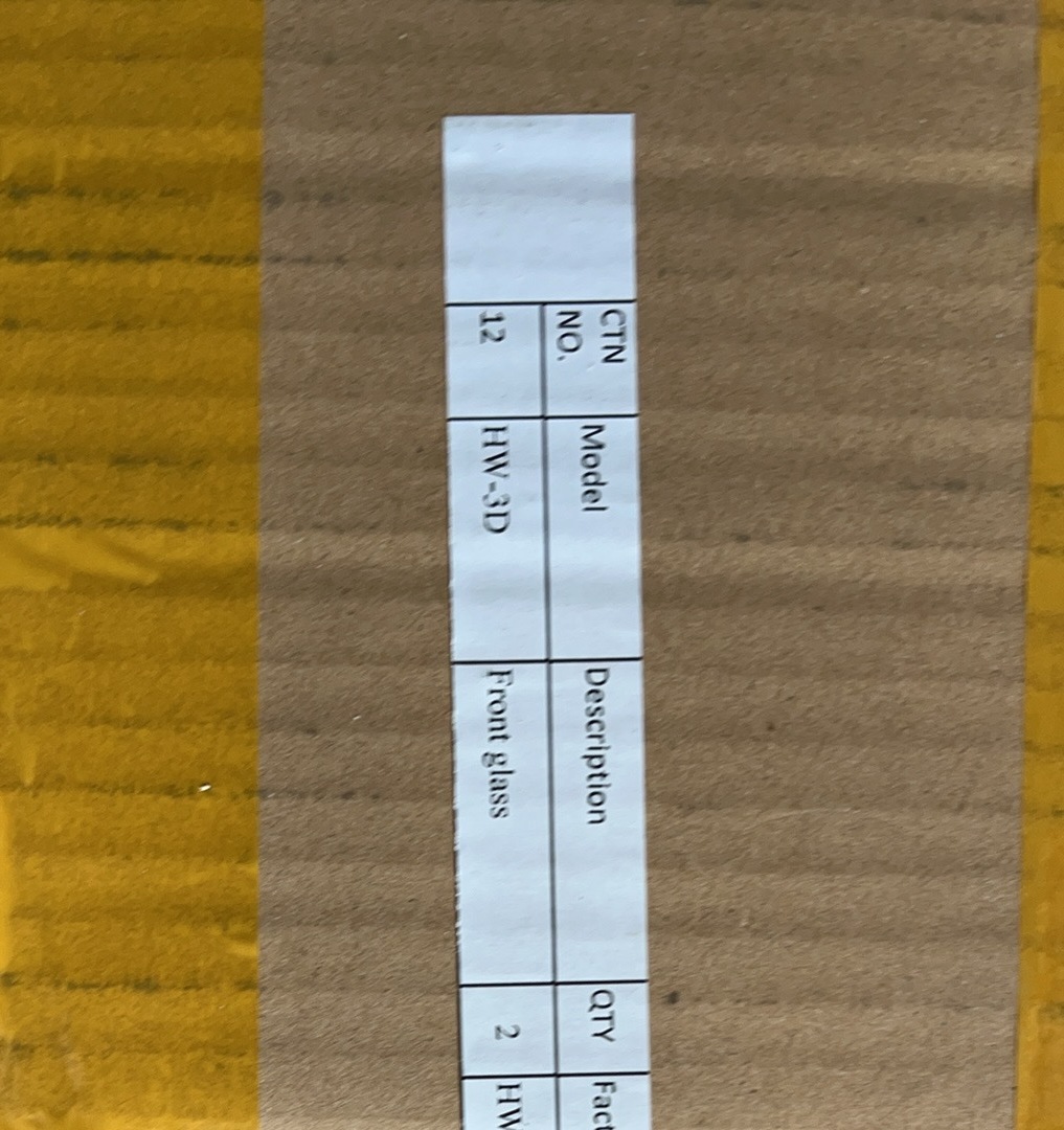 [Parts] HW-3D Front Glass