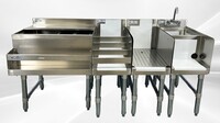 NSF 60 ins Stainless S Combination Cocktail Station FS24121212