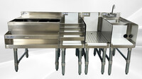 NSF 60 ins Stainless S Combination Cocktail Station FS24121212