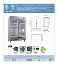 NSF 2 Glass Door Stainless Steel Commercial Refrigerator KR-49BG