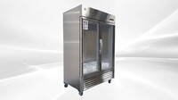 NSF 2 Glass Door Stainless Steel Commercial Refrigerator KR-49BG
