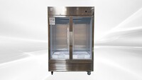 NSF 2 Glass Door Stainless Steel Commercial Refrigerator KR-49BG
