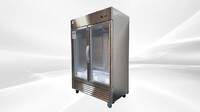 NSF 2 Glass Door Stainless Steel Commercial Refrigerator KR-49BG