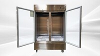 NSF 2 Glass Door Stainless Steel Commercial Refrigerator KR-49BG