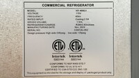 NSF 2 Glass Door Stainless Steel Commercial Refrigerator KR-49BG