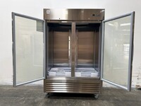 NSF 2 Glass Door Stainless Steel Commercial Refrigerator KR-49BG