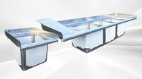 77 ins food truck 3+1 Compartment Sink SK-77-HS+C3