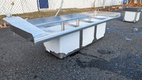 77 ins food truck 3+1 Compartment Sink SK-77-HS+C3