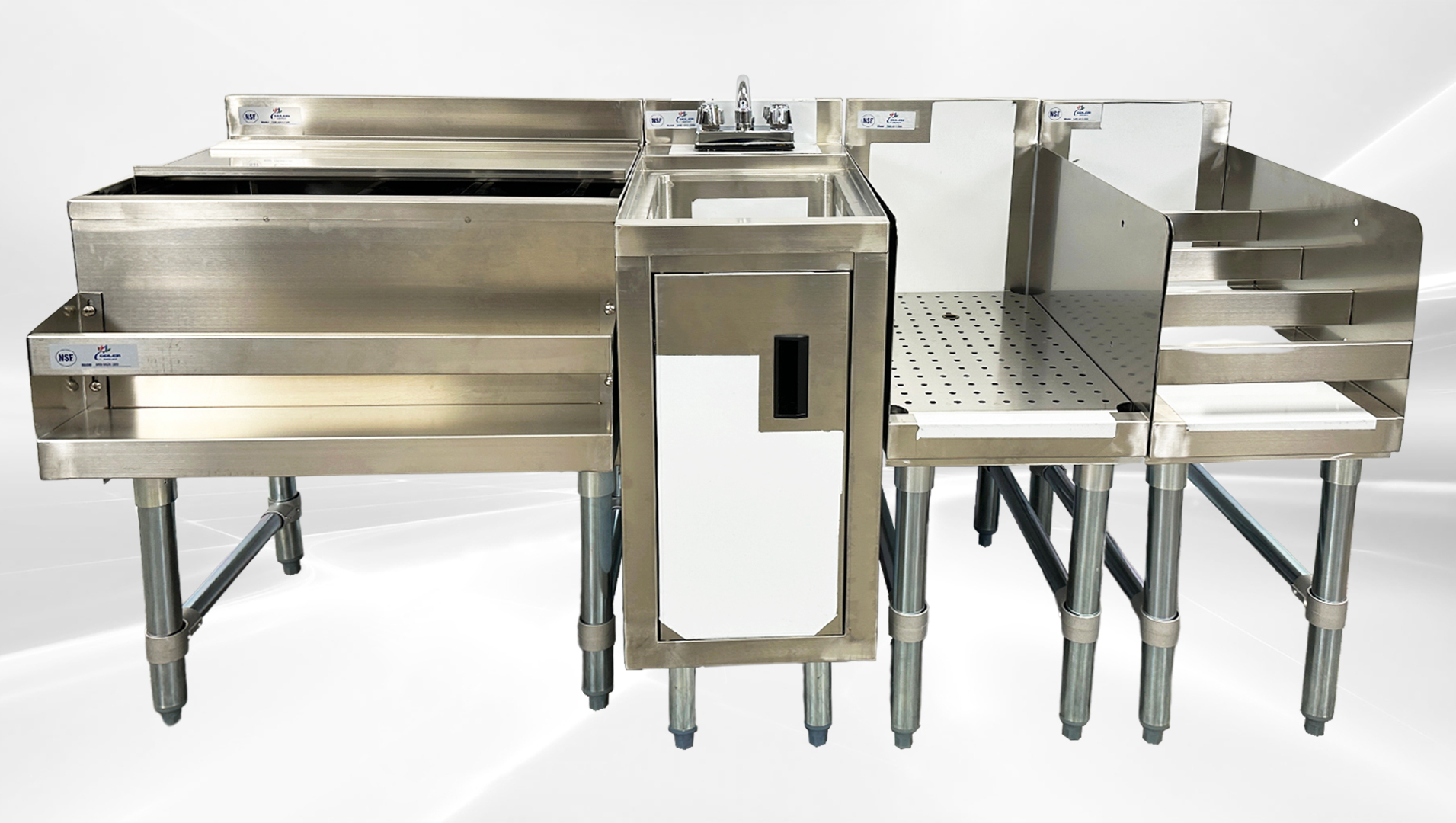 NSF Stainless S Combination Cocktail Station 60 ins FS24UH121212