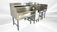 NSF Stainless S Combination Cocktail Station 60 ins FS24UH121212