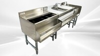 NSF Stainless Steel Combination Cocktail Station 72 ins FS243612
