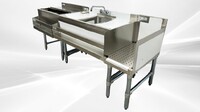 NSF Stainless Steel Combination Cocktail Station 72 ins FS243612