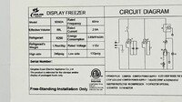 NSF 88L Table Top Glass Display Freezer SD92A