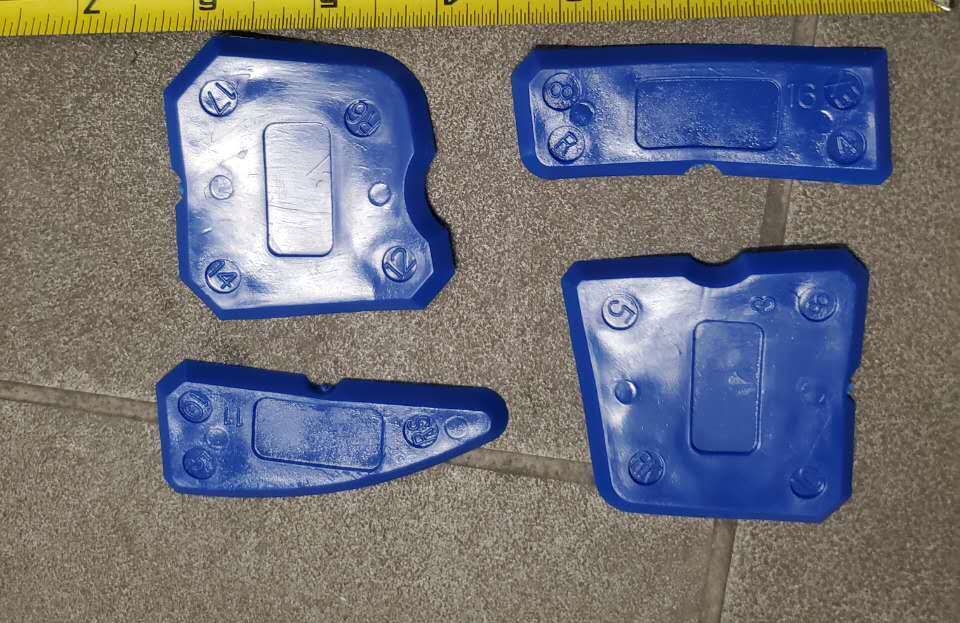 [Parts] Blue Rubber Shovel Three Sets
