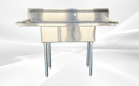 HN-C3T101410-12LR 54 ins Stainless Steel 3 Compartment Sink NSF