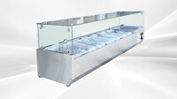 NSF Countertop Stainless Steel 7 Pans Salad Showcase CS-1500