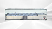 NSF Countertop Stainless Steel 7 Pans Salad Showcase CS-1500